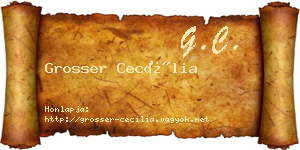 Grosser Cecília névjegykártya